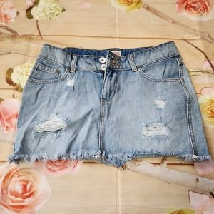 Vintage jean mini skirt